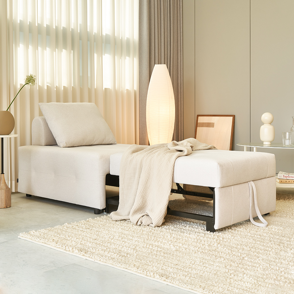 페다 큐브 아쿠아텍스 패브릭 확장형 침대 소파베드