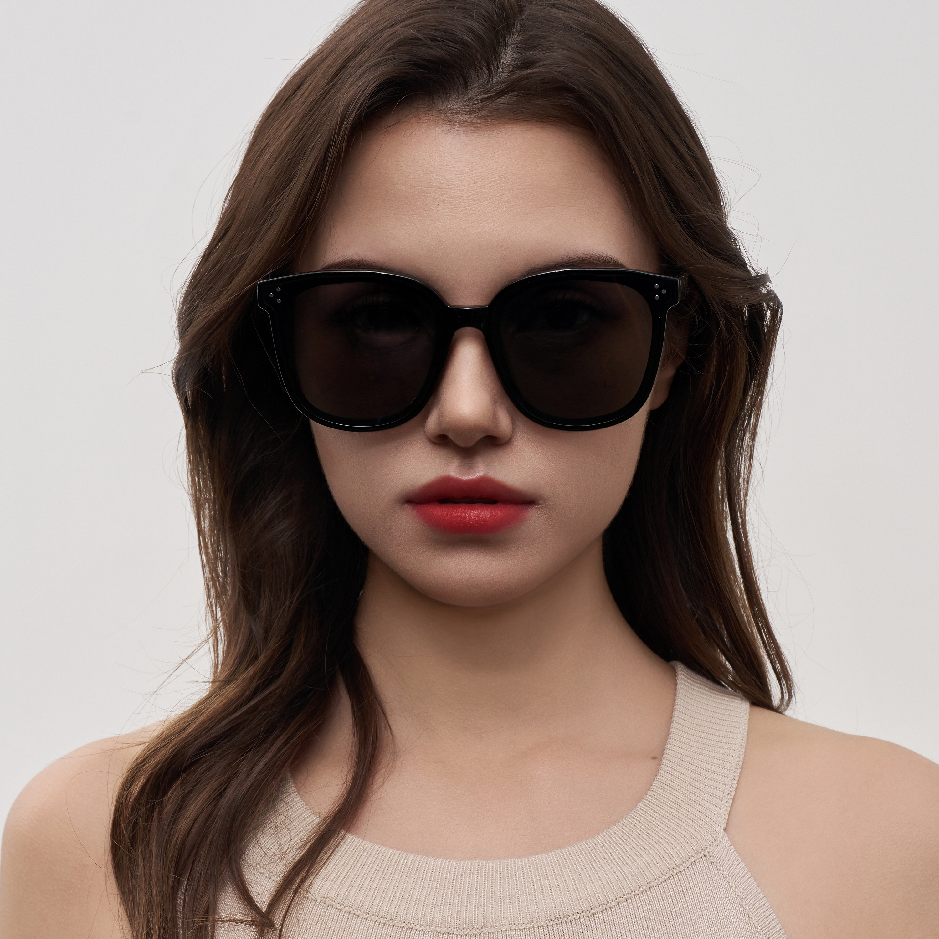 UV 자외선차단 남자 빅 오버 사이즈 대두 블랙 선글라스