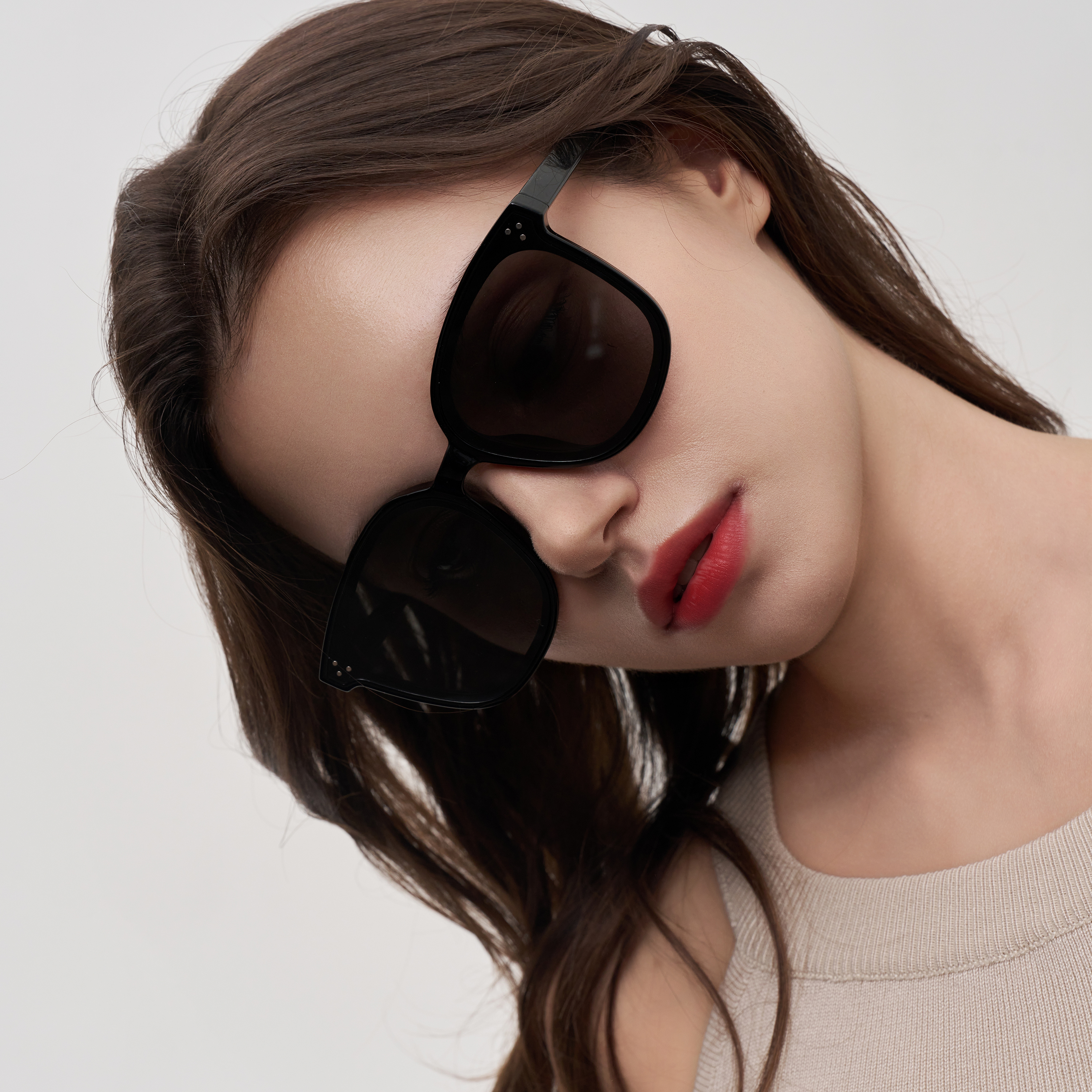 UV 자외선차단 남자 빅 오버 사이즈 대두 블랙 선글라스