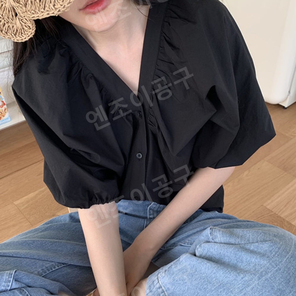 함부로 대해줘 6화 배종욱 까미유 반팔 블라우스 퍼프 프렌치 의상 옷 패션 - 상세 이미지 3