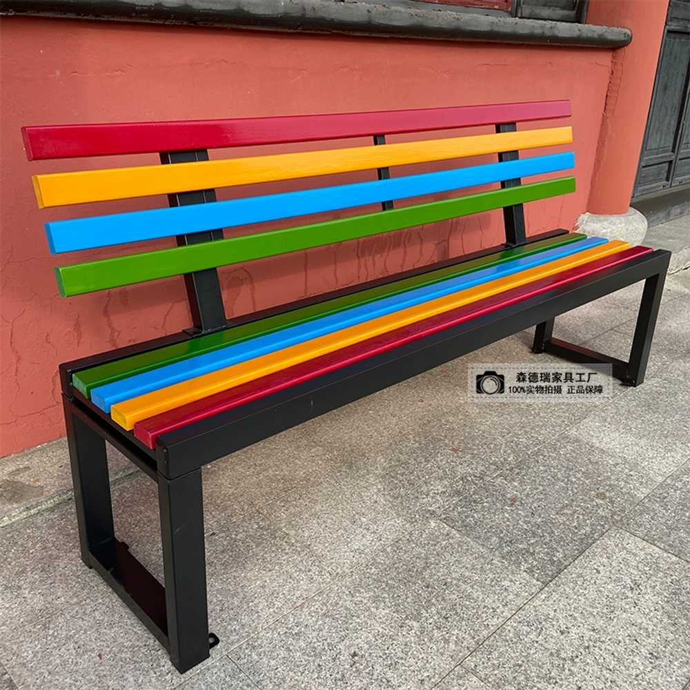 등받이 벤치 의자 학교 운동장 관공서 리조트 테라스 100x40x85 - 상세 이미지 4