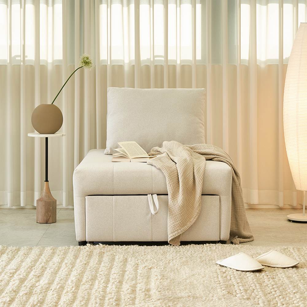 페다 큐브 아쿠아텍스 패브릭 확장형 침대 소파베드