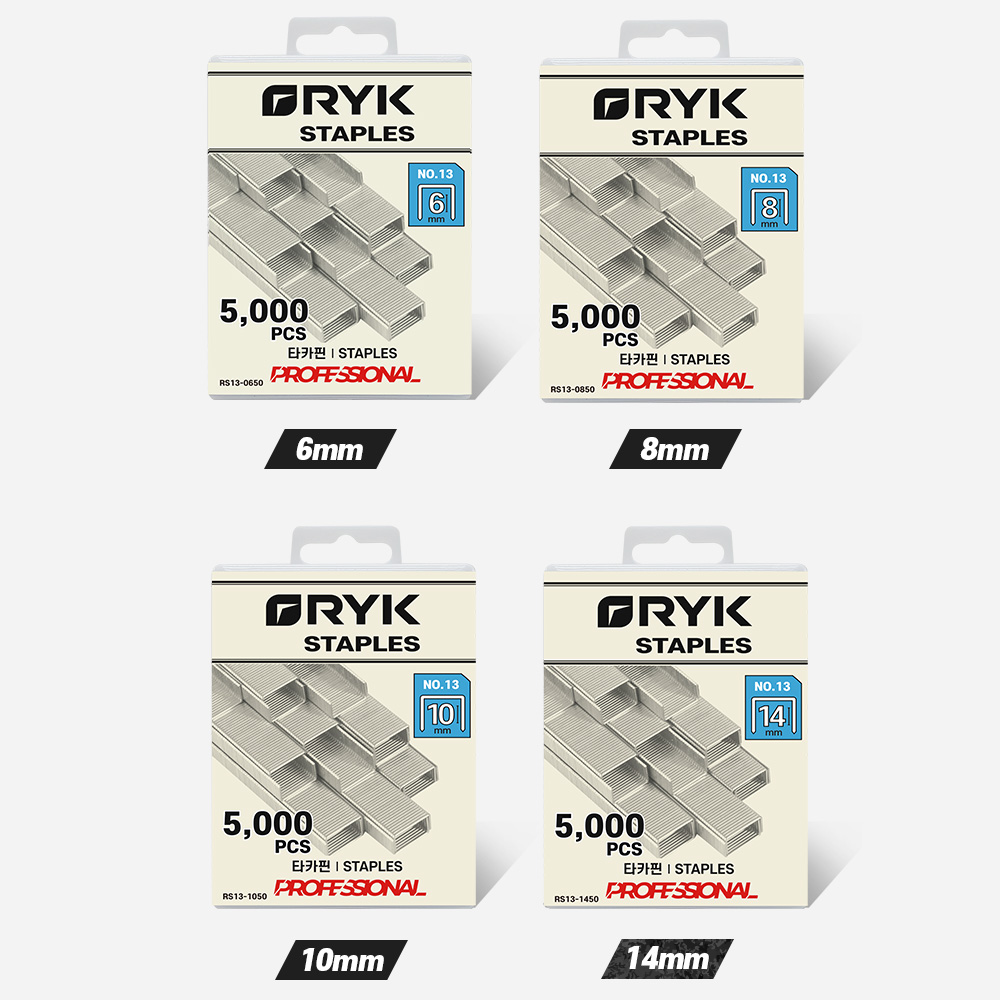 RYK 라이크 건타카핀 NO 13 손타카핀 타카심 5000pcs 대용량 하드케이스 RS13-0650 - 상세 이미지 3
