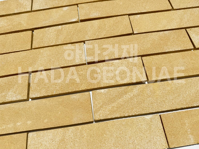 라임스톤 300x70x15T 평스톤 옐로우 / 하다건재 천연석타일