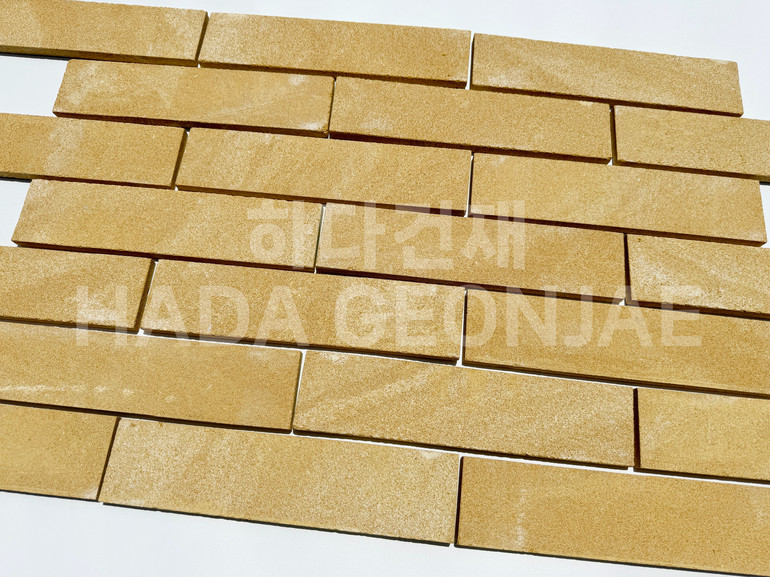 라임스톤 300x70x15T 평스톤 옐로우 / 하다건재 천연석타일