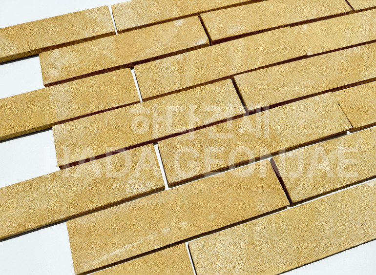 라임스톤 300x70x15T 평스톤 옐로우 / 하다건재 천연석타일