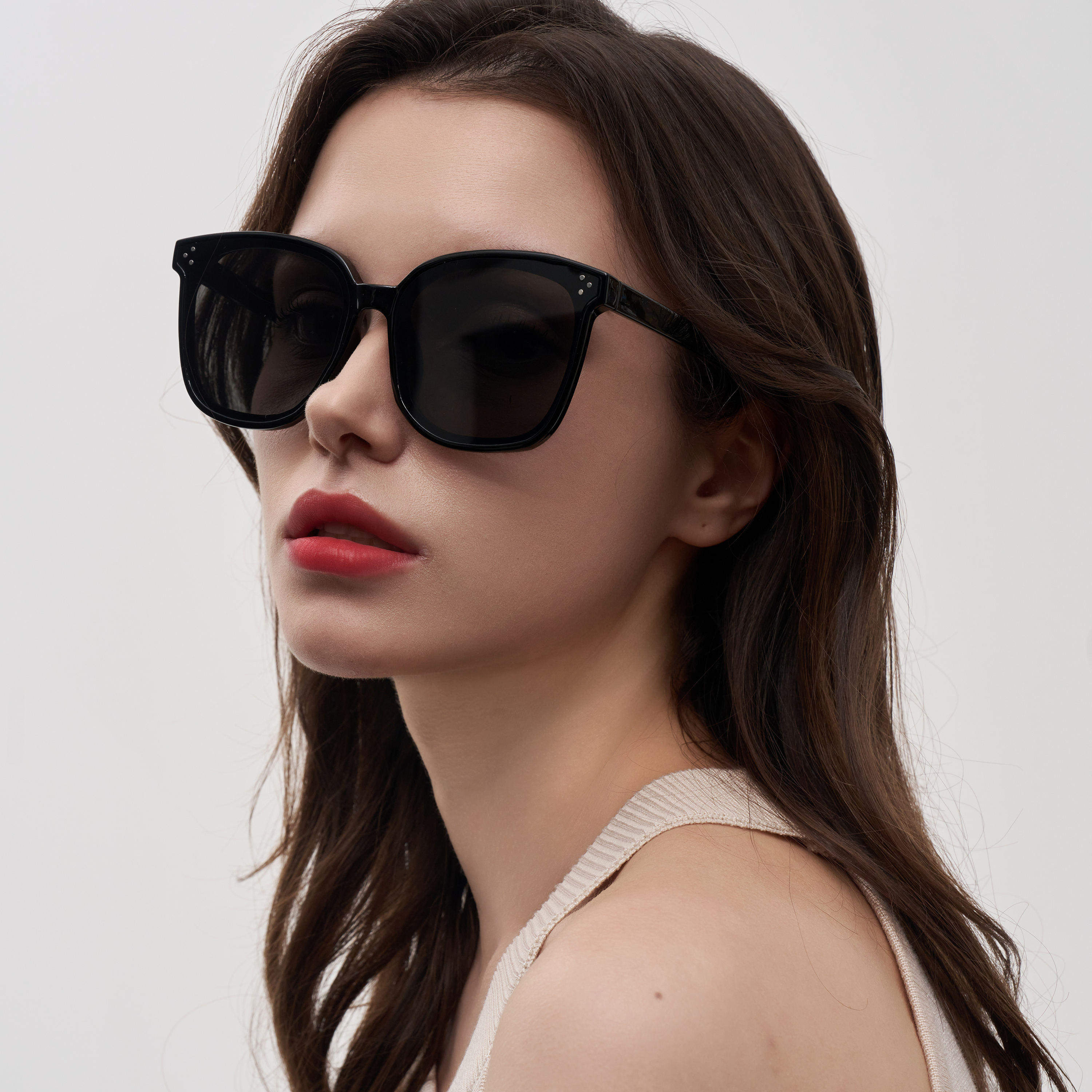 UV 자외선차단 남자 빅 오버 사이즈 대두 블랙 선글라스