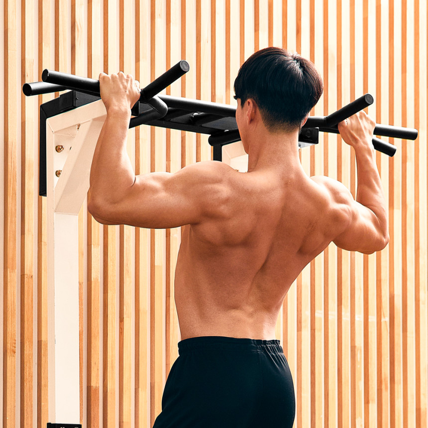 멜킨 치닝디핑 젠틀마스터 가정용 철봉 실내 턱걸이 운동 헬스 기구 홈트 딥스 친업 머신 사진 5