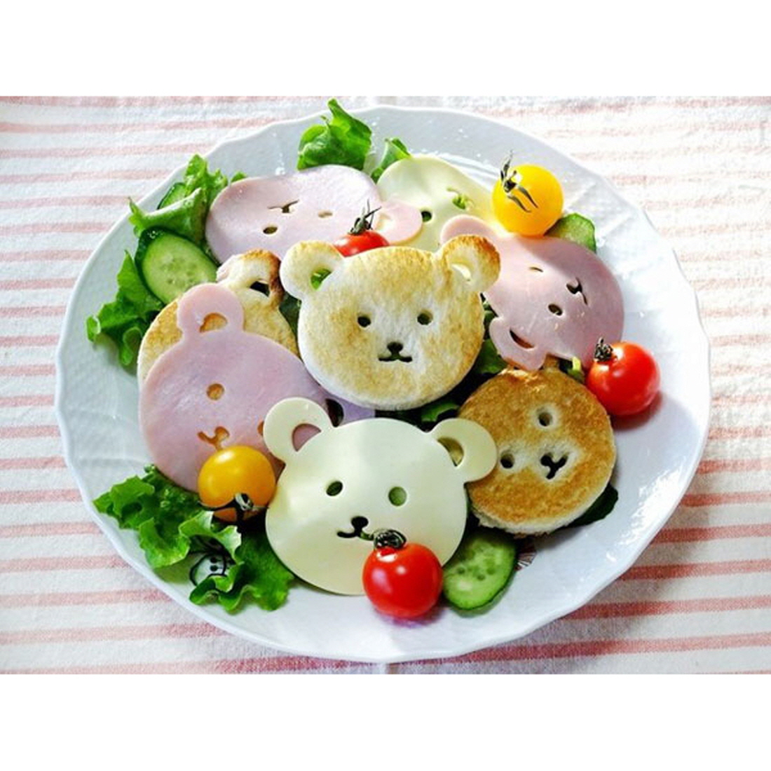 도시락꾸미기 빵도장 미니샌드위치틀 식빵틀 고양이 자동차 모양 햄치즈 식빵 커터 7종 - 상세 이미지 2