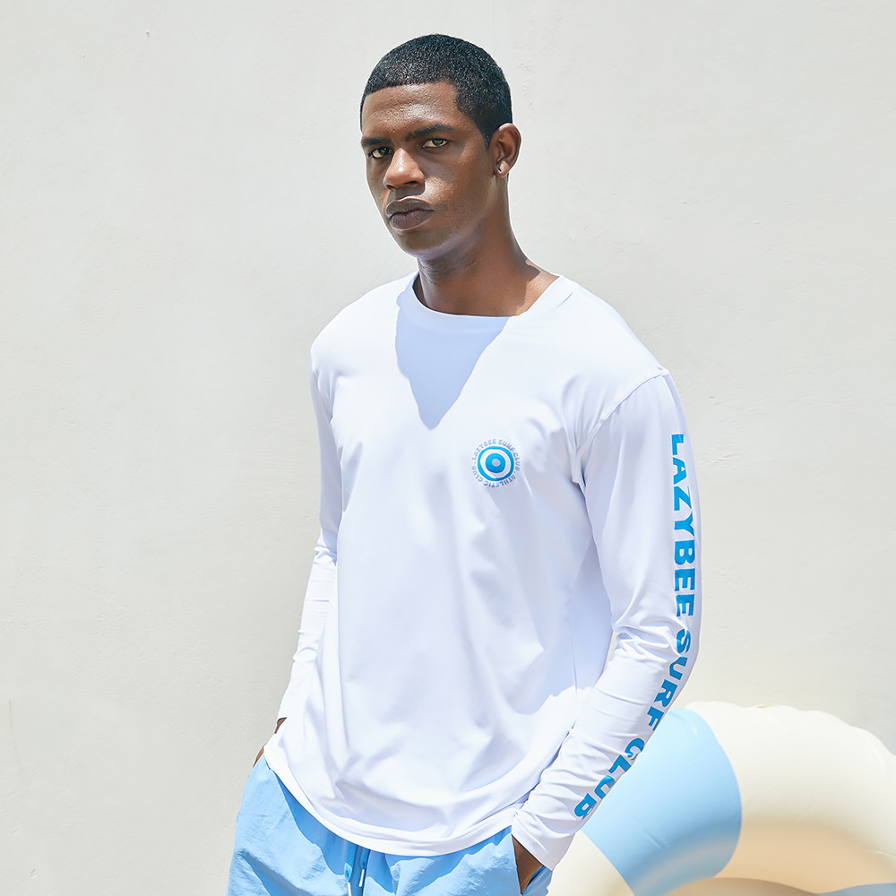 여성 남자 루즈핏 빅사이즈 래쉬가드 상하세트 커플 수영복 뒷로고 블랙 G101