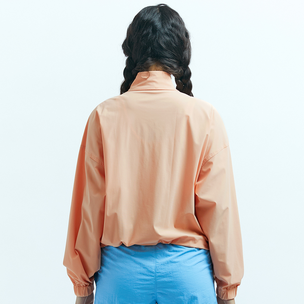 여성 래쉬가드 크롭 집업 수영복 루즈핏 비치웨어 커버업 빅사이즈 오버핏 에어라이트 피치 - 상세 이미지 4