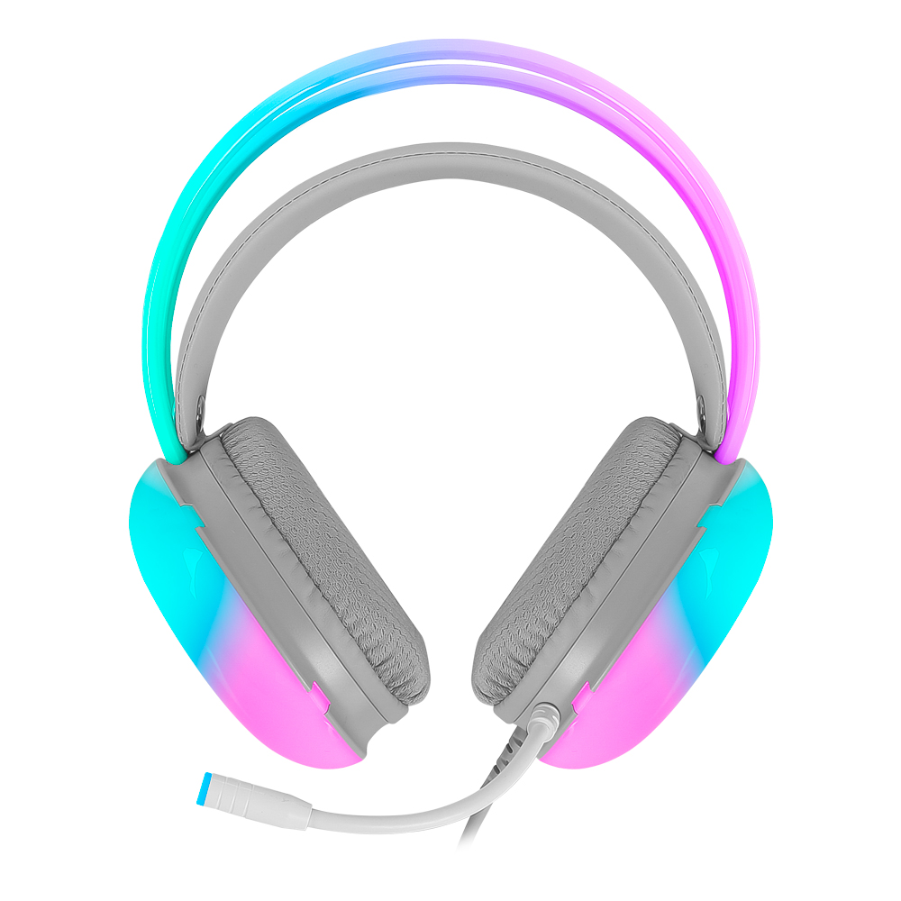 지클릭커 슈퍼히어로 오로라 RGB 게이밍 헤드셋 GH-U3300 화이트 - 상세 이미지 3