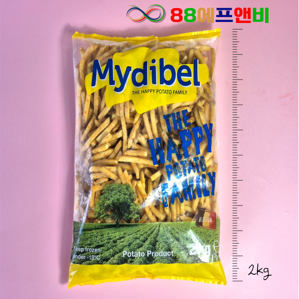 [마이디벨] 벨지안 케이준 프라이 감자튀김 2KG(아이스박스 무료) 맘스터치 감자튀김 케이준감자 양념감자 후렌치후라이