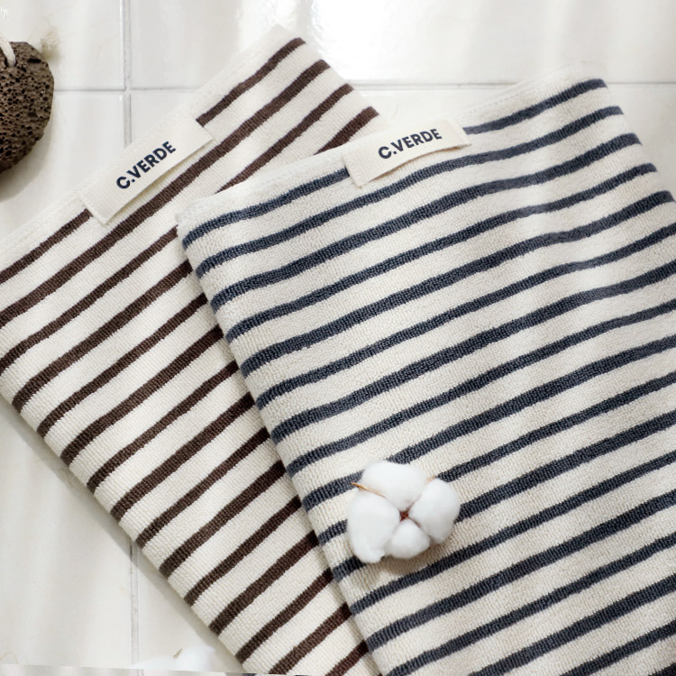 까사베르데 호텔식 런던 스트라이프 선염 코마사 타월발매트 화장실/싱크대/매트/발수건
