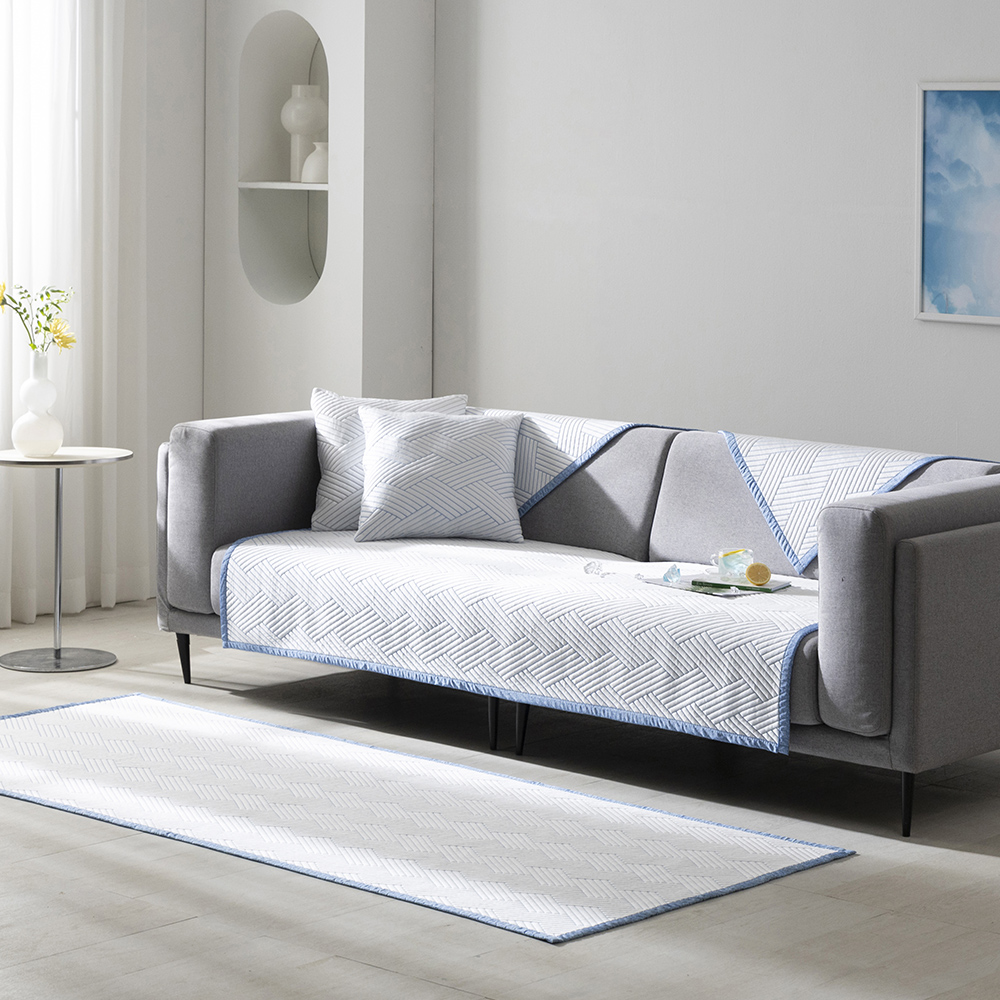 아이스쿨 냉감 매쉬 와이드 넓은 여름 소파패드 쇼파커버 65x180cm