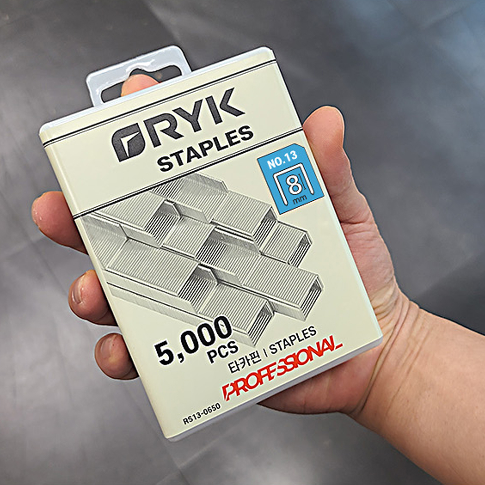 RYK 라이크 건타카핀 NO 13 손타카핀 타카심 8mm 5000pcs 하드케이스 대용량 RS13-0850 - 상세 이미지 2