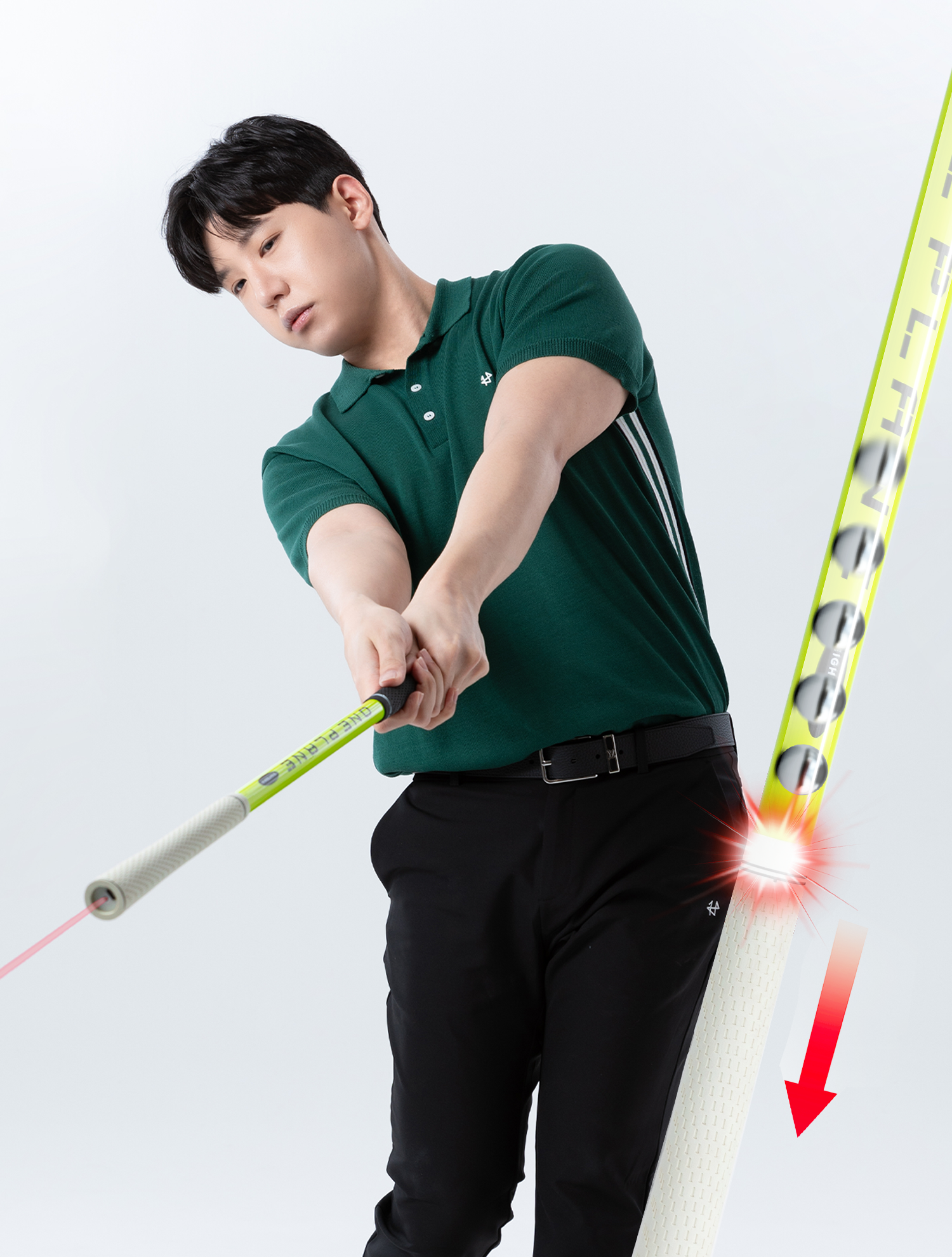 원플레인 에이틴에이치 허석프로 레이저 골프스윙연습기 실내연습