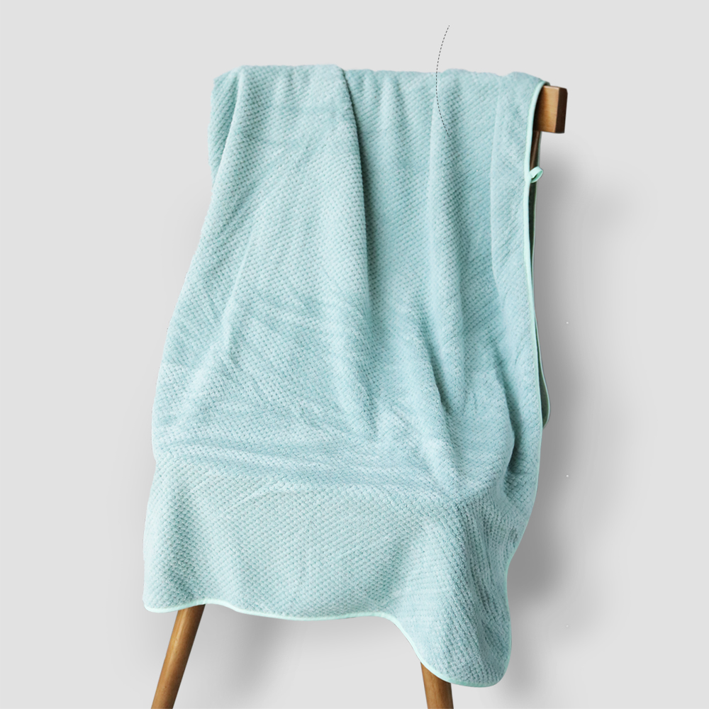 니즈엘 똑딱이 대형 비치타월 어린이 가족 수건 초등 생존수영 수영장 타올 140x70cm, 베이지 - 상세 이미지 4