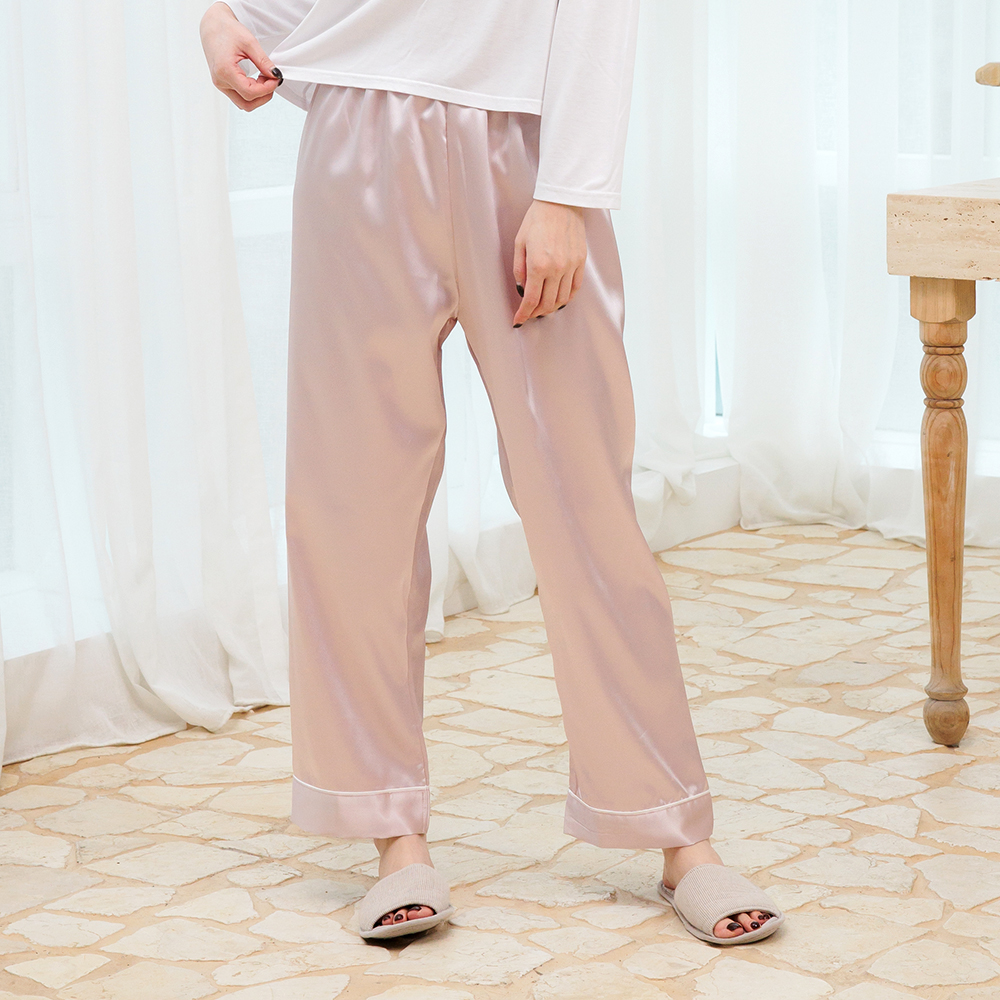 실크 잠옷바지 파자마 바지 커플 여성 남자 잠옷 국산 PJ실크(9부) 이미지 8
