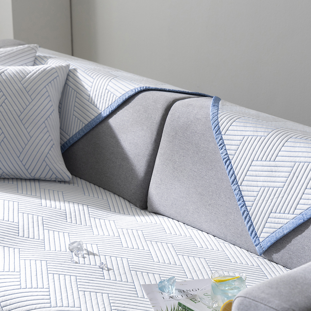 아이스쿨 냉감 매쉬 와이드 넓은 여름 소파패드 쇼파커버 65x180cm