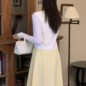 (국내제작)(쿨링가디건살안타템만능코디) 레나브 린넨 베이직 크롭 가디건 ... 착용 후기 | 사이즈/핏 총정리 - 상품 이미지 3
