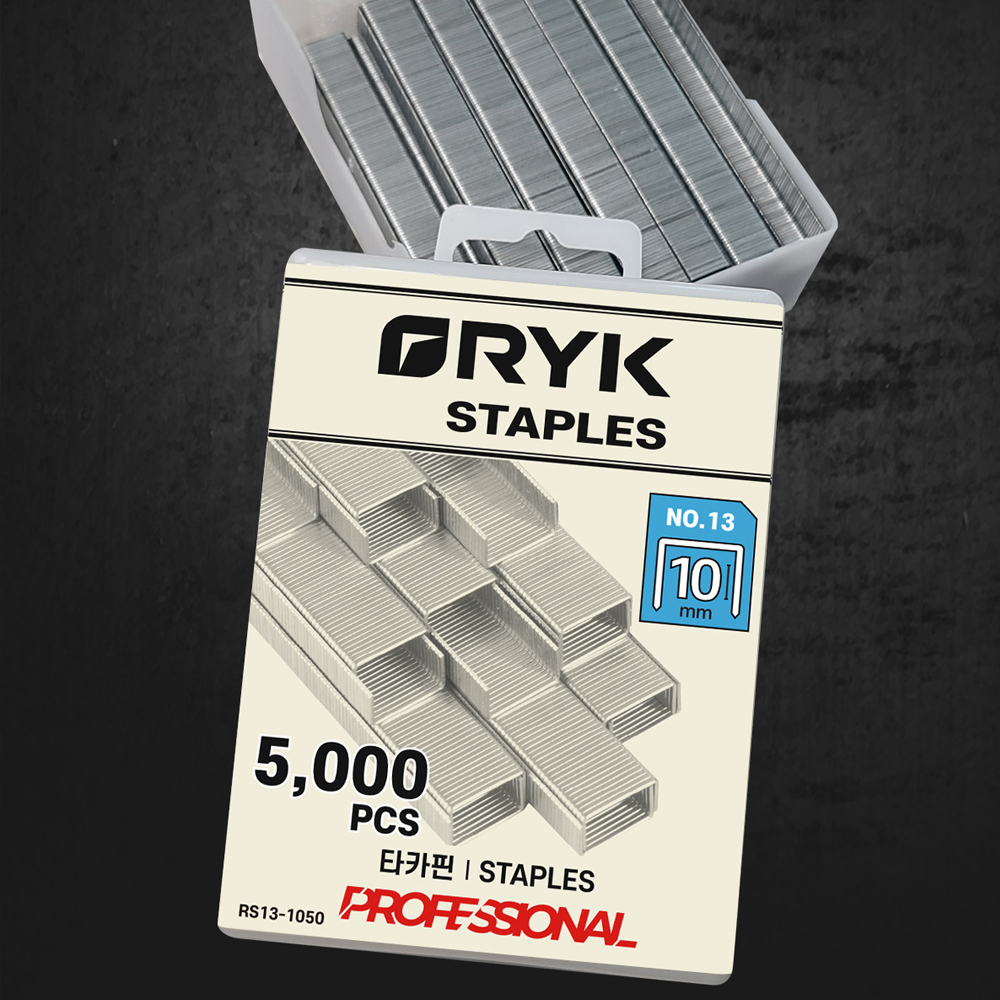 RYK 라이크 건타카핀 NO 13 손타카핀 타카심 10mm 5000pcs 하드케이스 대용량 RS13-1050 - 상세 이미지 4