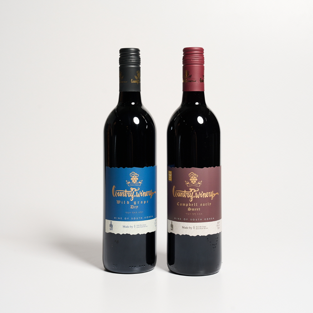 컨츄리와인 선물세트 12도 750ml (컨츄리 캠벨+산머루 드라이) - 상세 이미지 4
