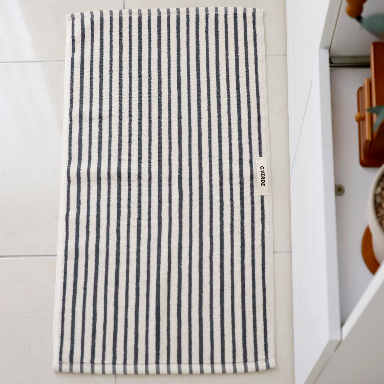 까사베르데 호텔식 런던 스트라이프 선염 코마사 타월발매트 화장실/싱크대/매트/발수건