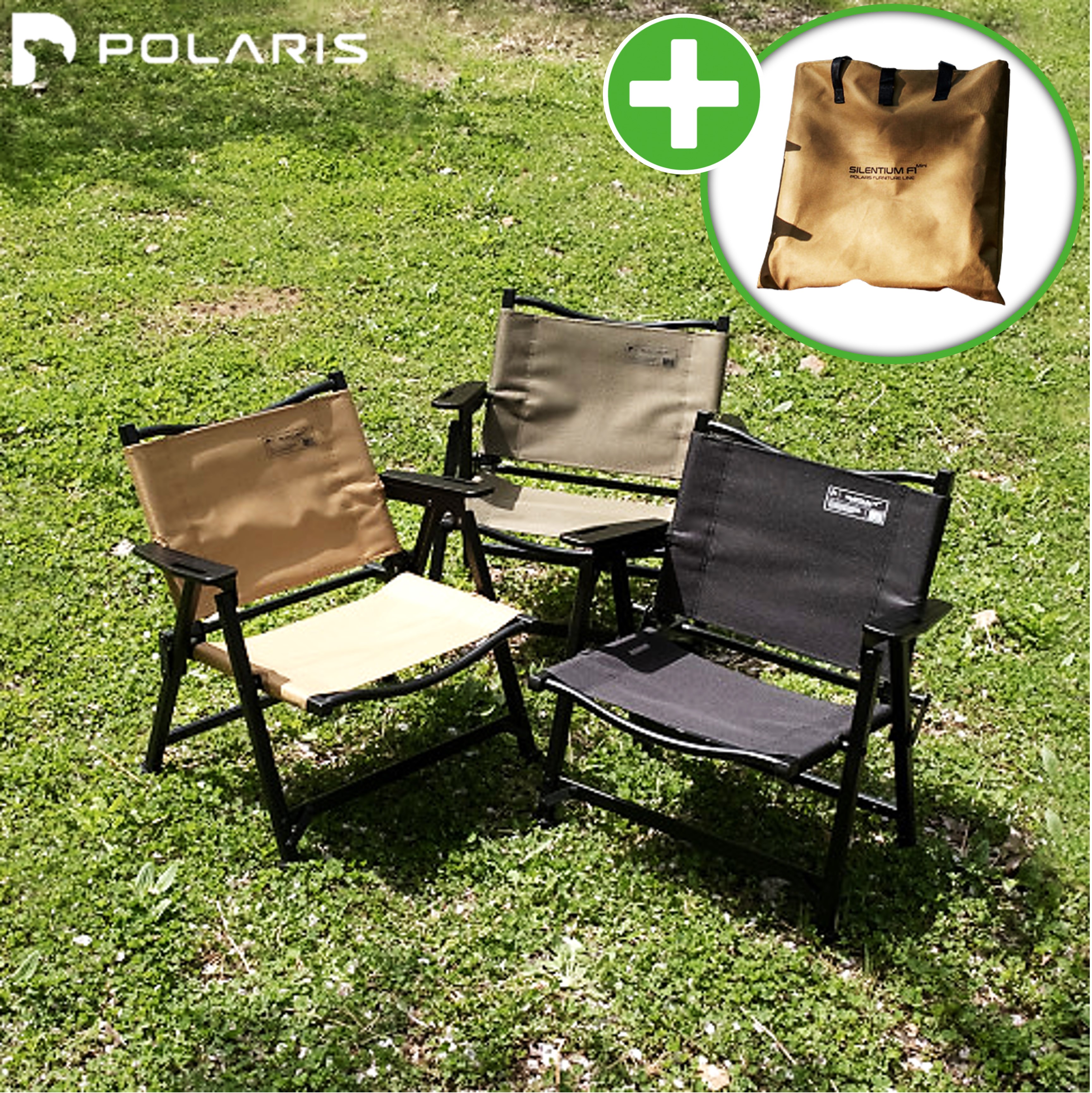 폴라리스 실렌티움 F1 캠핑 의자 미니 아기 유아 로우 체어