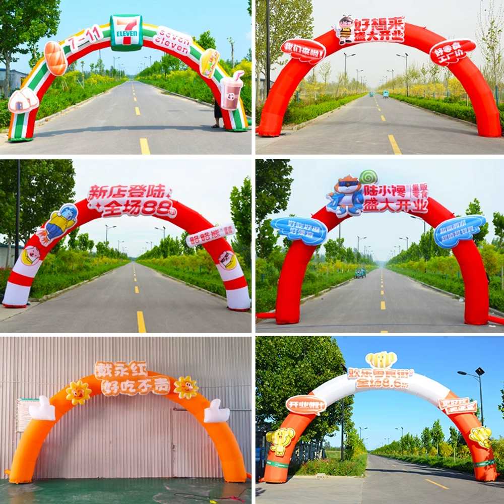 에어아치 축제 입구 개업 공기 벌룬 풍선문 이벤트 6m 웰컴 도어 - 상세 이미지 2