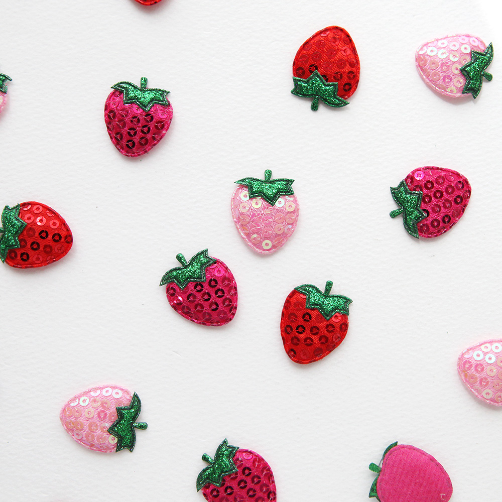 스팽글 딸기 장식 2개 이미지 7
