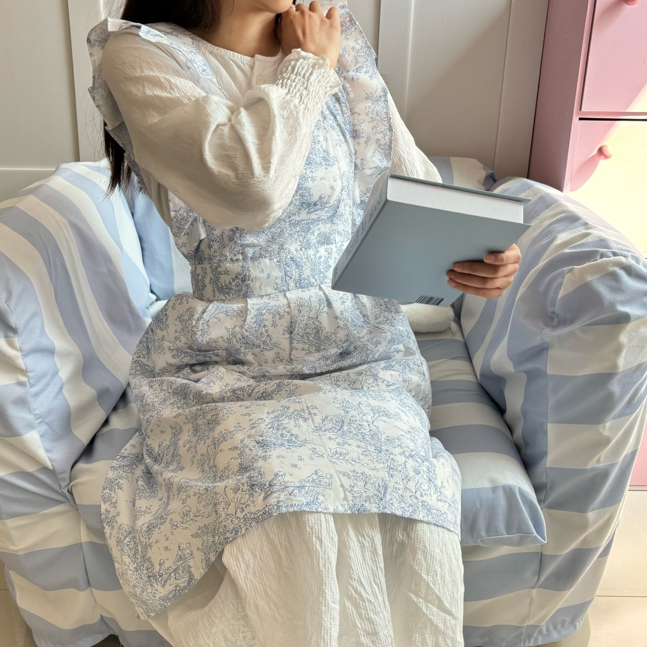 노리스 앞치마 어린이집 카페 바리스타 에이프런 주방 예쁜 프릴앞치마