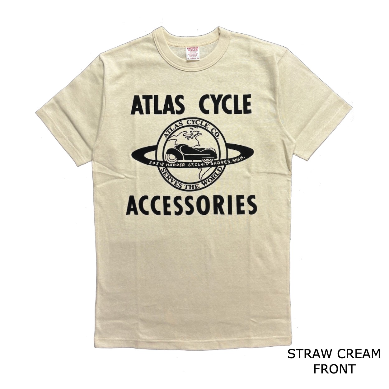 프리휠러스 ATLAS CYCLE CO 남성 반팔 티셔츠 2425004 크림 블랙 - 상세 이미지 2