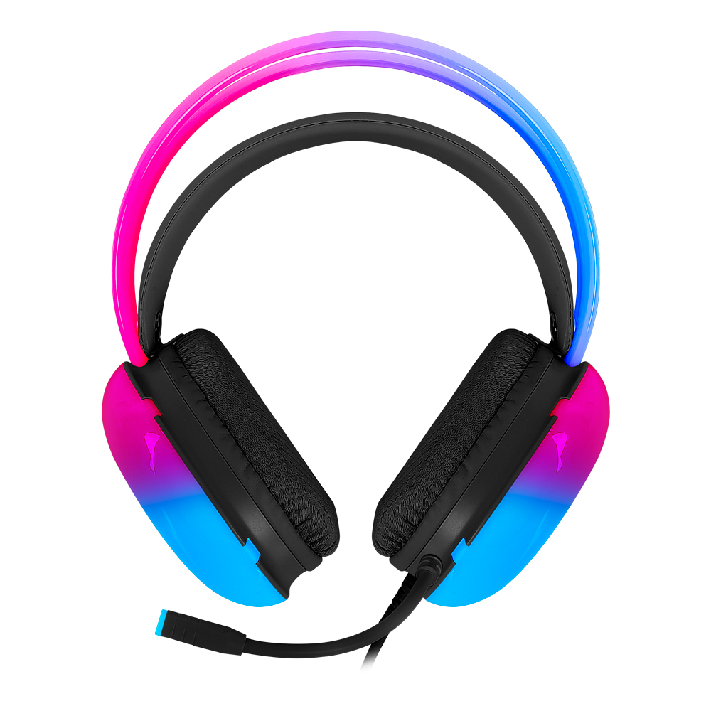 지클릭커 슈퍼히어로 오로라 RGB 게이밍 헤드셋 GH-U3300 블랙 - 상세 이미지 3