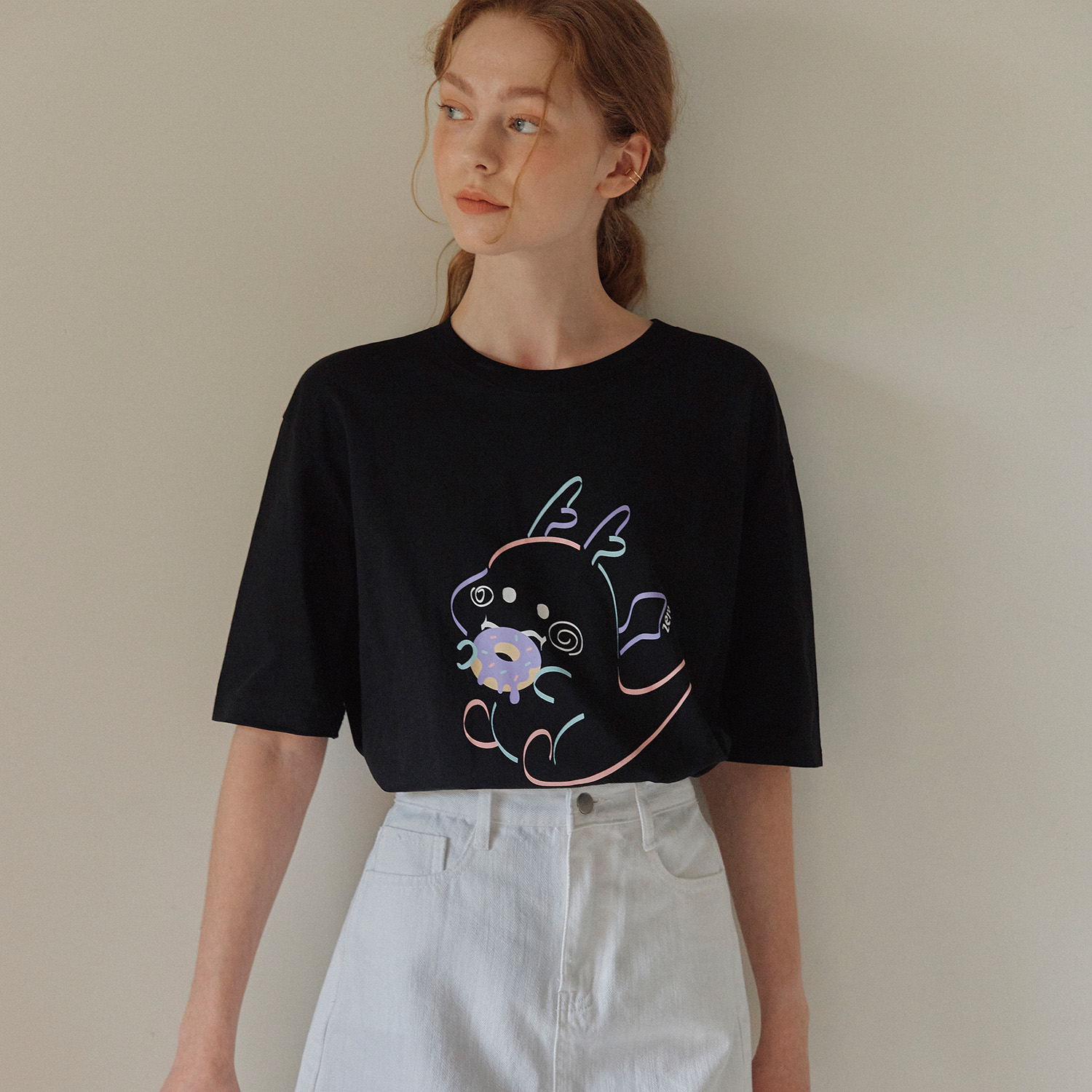 [제로스트릿][2컬러] 로로 반팔 티셔츠 RORO  SHORT SLEEVE T-SHIRT - 상세 이미지 3