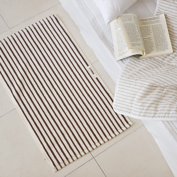 까사베르데 호텔식 런던 스트라이프 선염 코마사 타월발매트 화장실/싱크대/매트/발수건