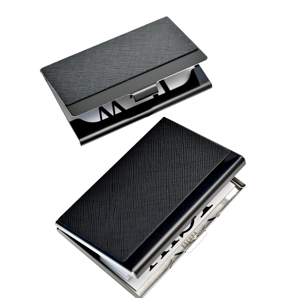 올블랙 천연소가죽패치 카드 명함케이스 지갑 이니셜 각인 CX5 CX7