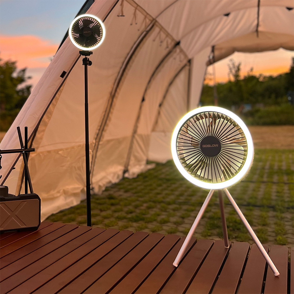 고슬로우 캠핑용 휴대용 탁상용 무선 소형 저소음 BLDC 선풍기 서큘레이터 GSF200