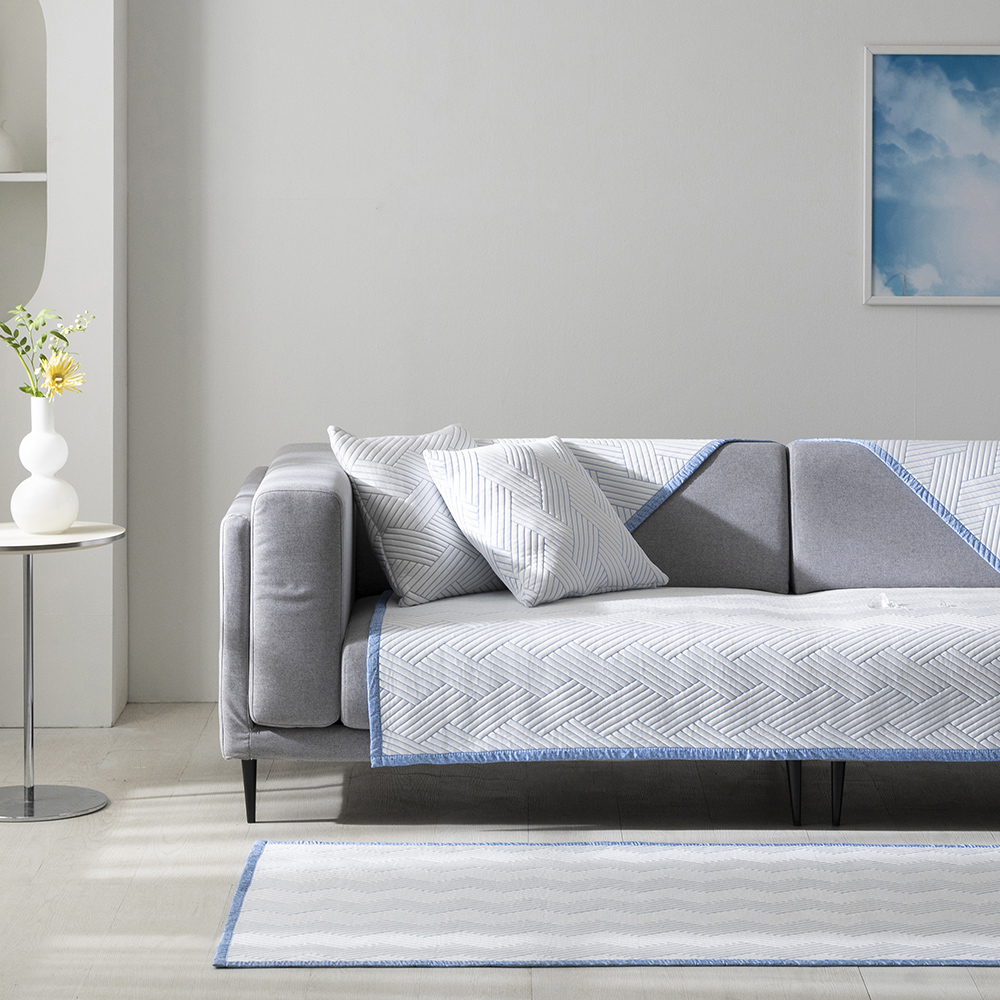 아이스쿨 냉감 매쉬 와이드 넓은 여름 소파패드 쇼파커버 65x180cm