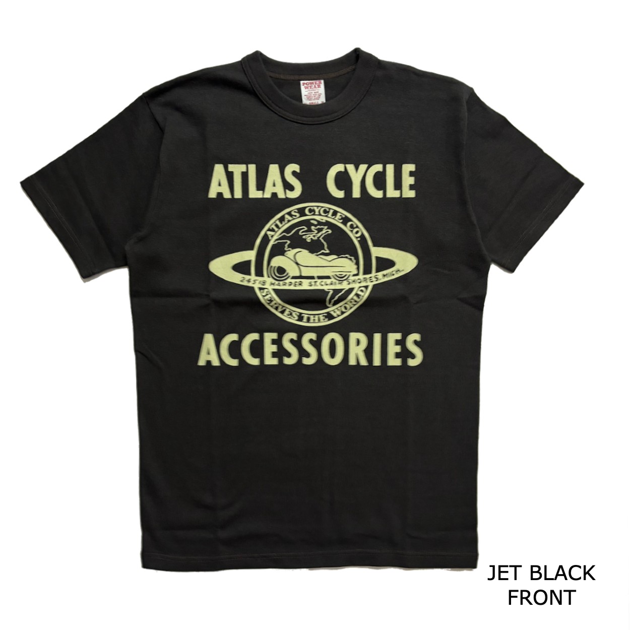 프리휠러스 ATLAS CYCLE CO 남성 반팔 티셔츠 2425004 크림 블랙 - 상세 이미지 4