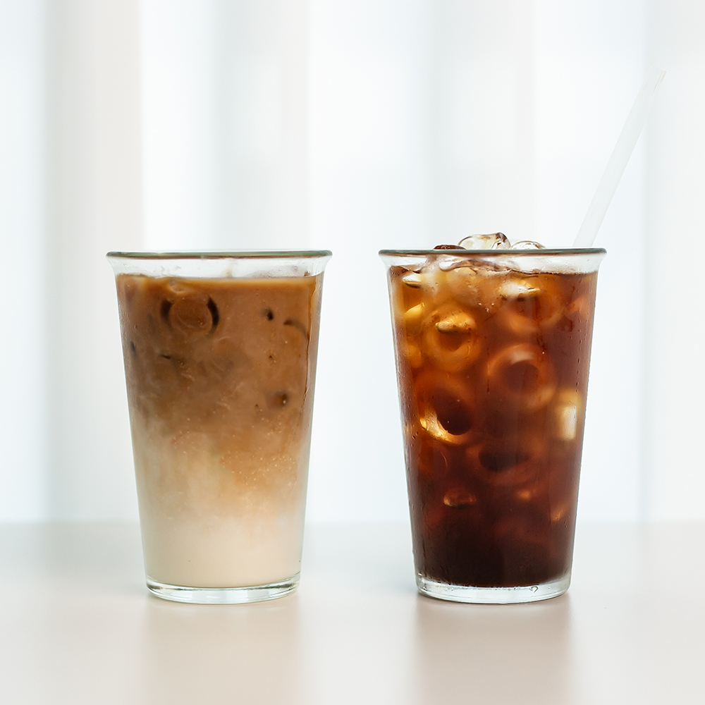 국산 믹싱글라스 카페 내열 강화유리컵 제작 인쇄 380ml