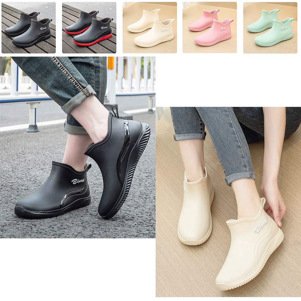남녀 앵클 레인부츠 여름 장마철 패션 예쁜 장화 방한화