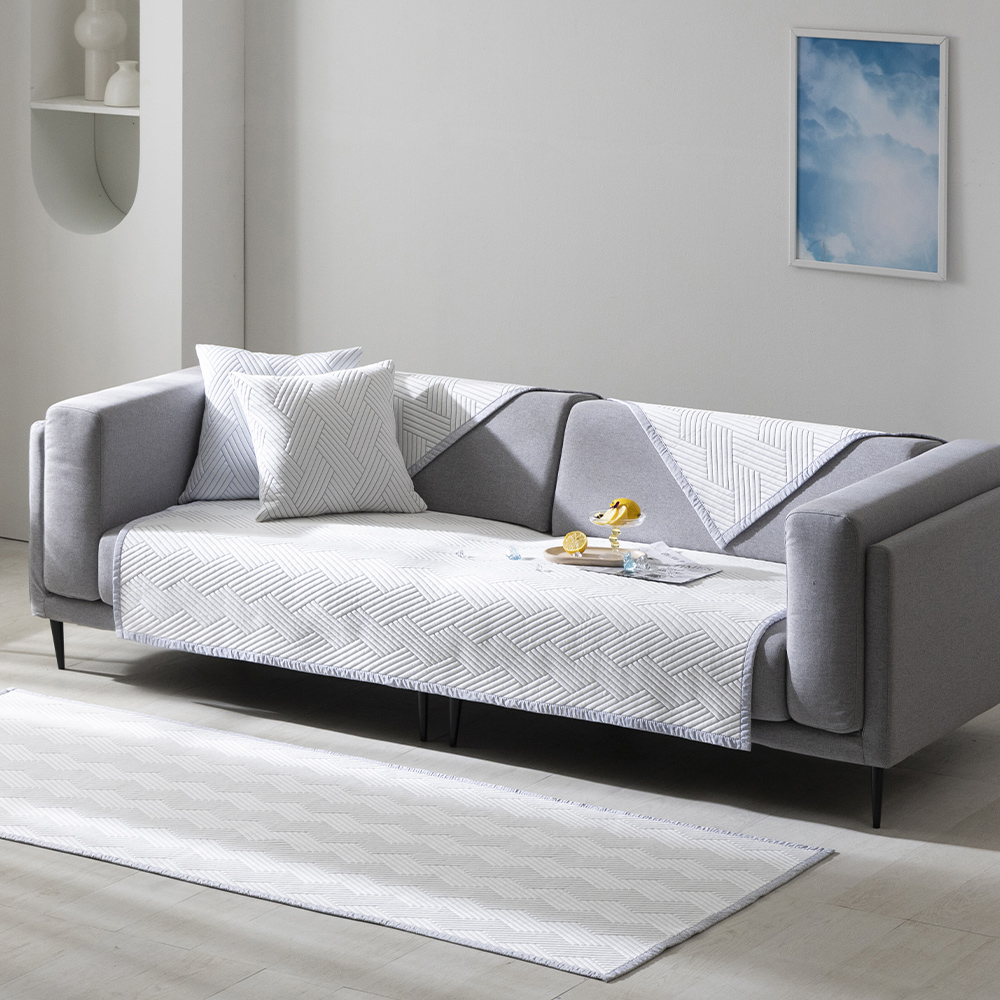 아이스쿨 냉감 매쉬 와이드 넓은 여름 소파패드 쇼파커버 65x180cm
