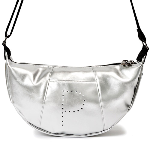 Shiny Punching Logo Cross Bag 반달크로스백 SILVER - 상품 이미지