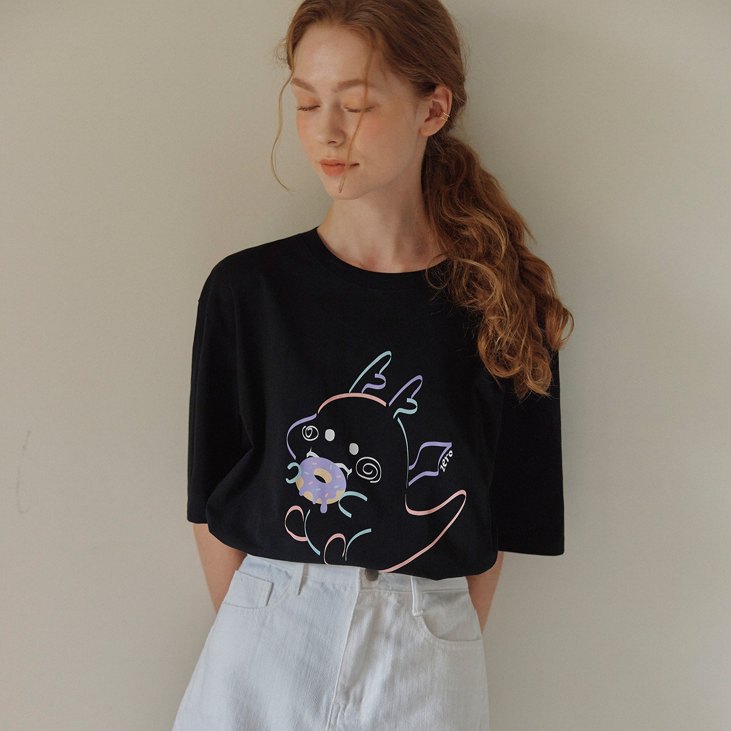[제로스트릿][2컬러] 로로 반팔 티셔츠 RORO  SHORT SLEEVE T-SHIRT - 상세 이미지 4