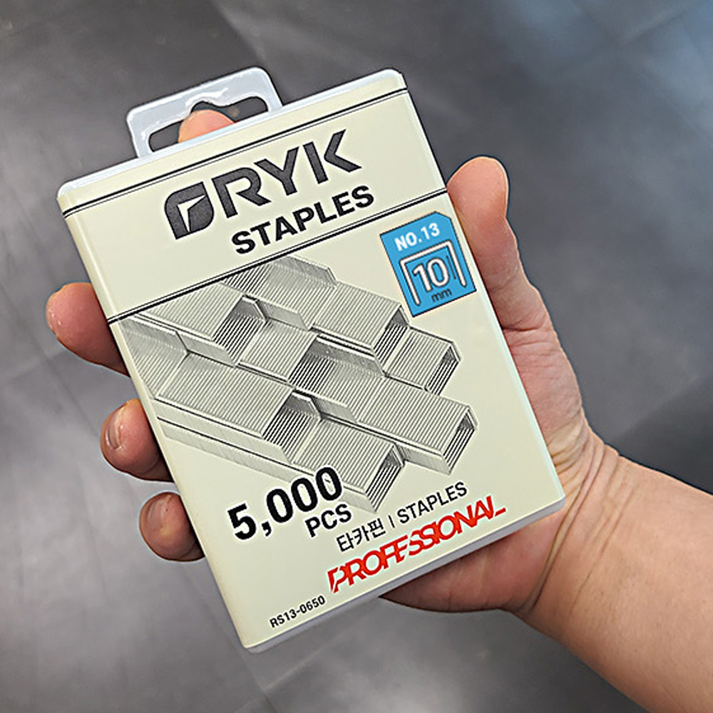 RYK 라이크 건타카핀 NO 13 손타카핀 타카심 10mm 5000pcs 하드케이스 대용량 RS13-1050 - 상세 이미지 2