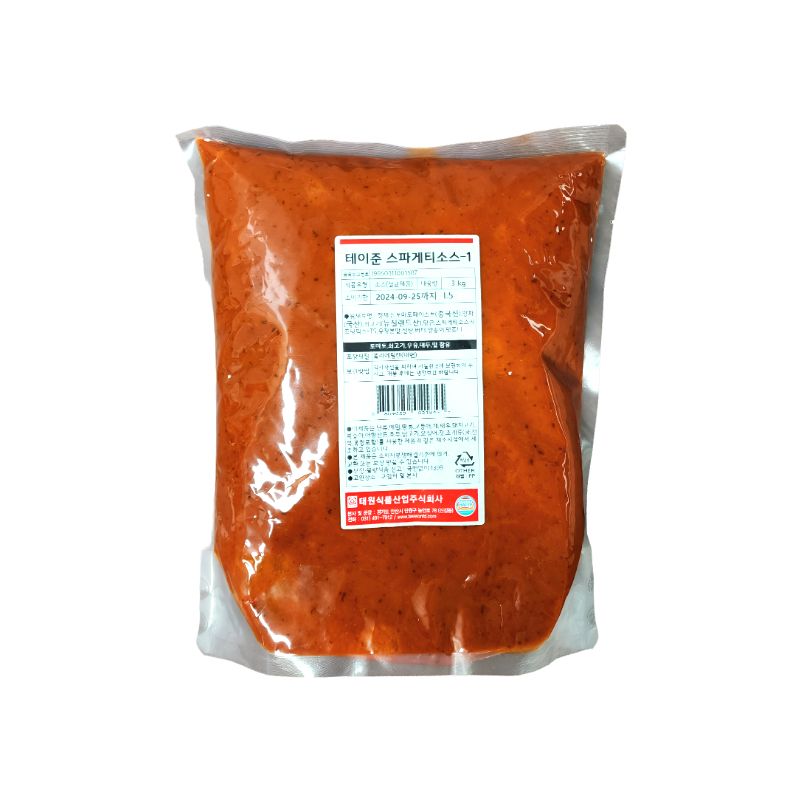 태원식품 테이준 스파게티소스 3KG 5봉지 BOX - 상품 이미지