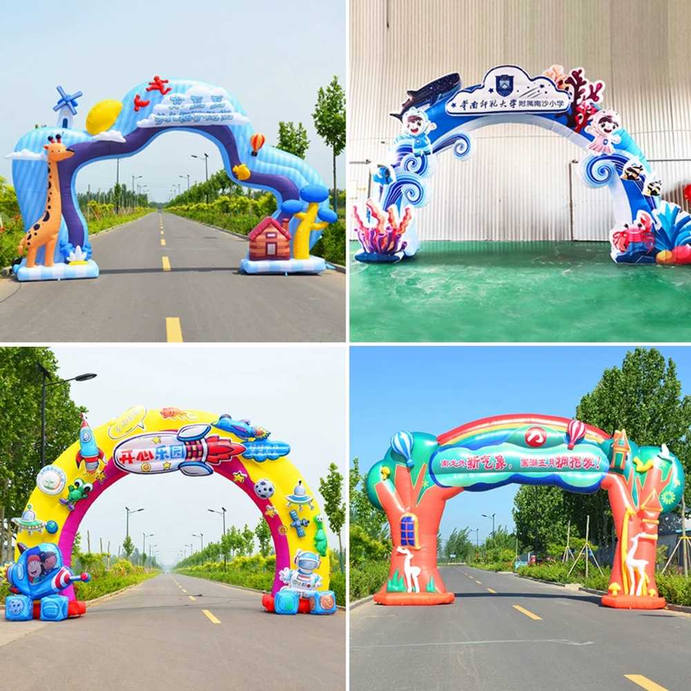 에어아치 축제 입구 개업 공기 벌룬 풍선문 이벤트 6m 웰컴 도어 - 상세 이미지 4