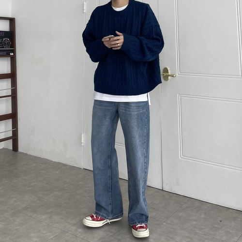 남자밴딩청바지 남자흑청바지 이미지 3