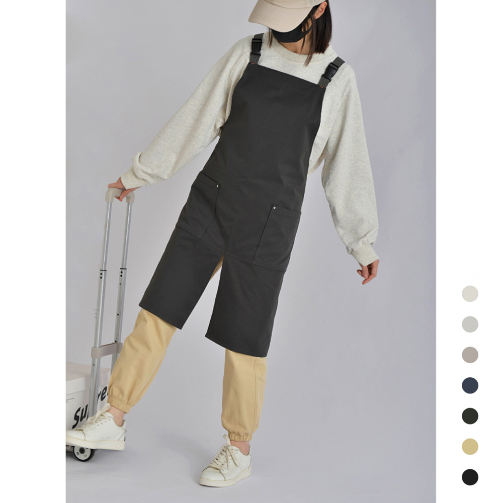 홀앞치마 홀서빙 앞트임 버클 미술용 네일샵 작업용 공방앞치마